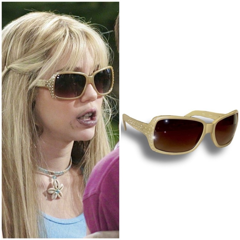 ASO Hannah Montana’s Wardrobe gold rhinestone sunglasses, season 1, episode 2